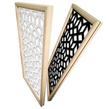 Cubo - Moduli Decorativi In Legno E Pvc - Misura: 47x94 Cm - Colore: Bianco