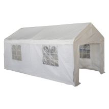 Cenador Idaho 3x6 m – Marco de metal – Funda poliéster 160 gr/m2 – Tubos Ø 38 mm – Color blanco