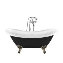 Rogier&mothes - Freistehende Badewanne Darlington Schwarz Adlerfüße Altbronze 175