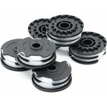 Pack De 6 Bobinas De Hilo De Repuesto Para Desbrozadora Inalámbrica Lidl Parkside Prta 20-li A1, B2, C3, Prt 550 A1, A3, Prt 300 A1 - 2 X 4 M 1,6 Mm