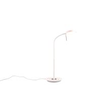 Monza Lampada Da Studio Led 12w 1400lm, 2300+3000+4000k Con 2 Snodi Flessibili Bianco E Cromo Con Regolazione Intensita' E Temperatura Di Colore H.