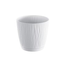 Vaso Oasis Con Sottovaso Integrato Ø240mm Bianco