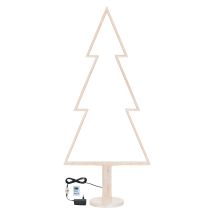 Abeto Al. 170 Cm Smart Rgbww Dlw Luces Navideñas De Madera Blanqueada