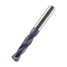 VHM-Spiralbohrer 3xD 3,3 mm TIALN-Beschichtung Innenkühlung 2 Zähne 140° Spitzenwinkel