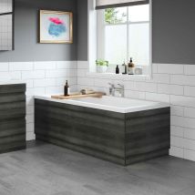 Modern Bathroom 1800 Front & 800 End Bath Panel Pack Mfc Charcoal Grey Plinth