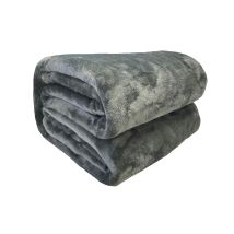 Manta microfelpa 220x240 cm gris – Tejido hipoalergénico y transpirable – Fabricada en Francia
