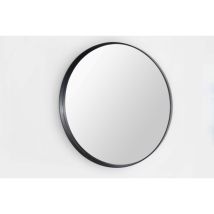 Adema Exclusive Line Miroir - Rond - 80cm - Cadre Noir Mat