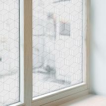 Sichtschutzfolie 100x100 Cm Dekorativ Selbstklebend Blickdicht Pvc Folie Für Schlafzimmer Milchglas Sichtschutz Fenster Dekorfolie Hexagonale Körper