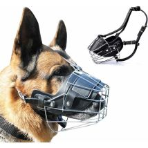 Museruola In Metallo Per Cani - Maschera Traspirante E Di Sicurezza Anti-morso E Anti-abbaio Per Cani Di Piccola, Media E Grande Taglia Leggera, 