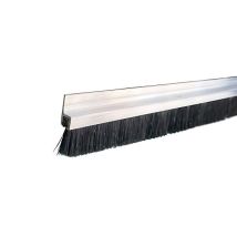 Plinthe En Applique À Brosse De Bas De Porte 15 Mm De Profilé Aluminium + 35 Mm De Brosse. Longueur 3000 Mm - Placardecor Distribution