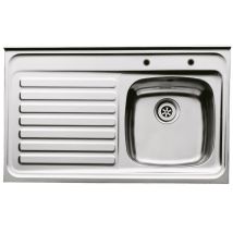 N.S.S – Single Bowl Sit On Sink – 1000mm x 600mm – Left-Hand Drainer – Stainless Steel