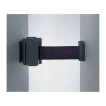 Soporte de pared – Plástico negro – Ideal para correas de postes de cinturón – Seguridad en espacios públicos y privados