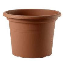 Vaso Tondo In Plastica "cilindro Basic" Colorato Per Giardino Piante E Fiori -15 Cm / Lilla