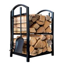 Metall Kaminholzregal 45 X 30 X 74 Cm Kaminholzlager Innen Mit Schaufel Zange Bürste Schürhaken Besteck