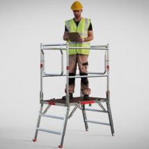 Delta – Folding Platform Podium – 450mm to 870mm Height – 600mm Width – 200kg Safe Working Load