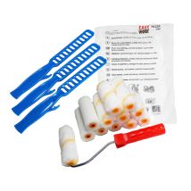 Maler Komplett-set Steckbügel Schaumwalze Plüschwalze Farbrührstäbe Abdeckfolie