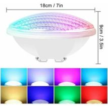 Lampada Da Piscina Led Par56 12w Ip68 Impermeabile Con Telecomando, 7 Colori Rgbw E 15 Modalità Di Illuminazione, Funziona A 12v Dc/ac-autres