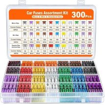 Kit De 300 Fusibles Automobiles (mini, Moyen, Micro) + Extracteur – 2 A À 40 A Pour Voiture, Camping-car, Camion Et Moto