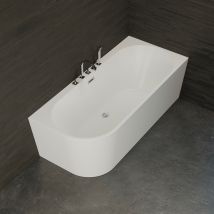 Bañera Exenta - Capri 170 Droite Blanche + Robinetterie Chromée - Blanco - 170 X76 X58 Cm, By Spalina