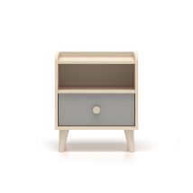 Comodino A 1 Cassetto Alycia Beige E Grigio