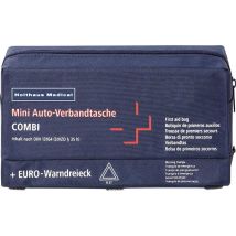 Verbandtasche Mini-Auto Combi – DIN 13164 – Blau – Nylon – Reißverschluss – Erste-Hilfe-Koffer
