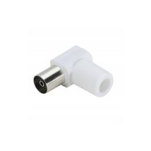 Presa TV 9,52 mm 90° femmina – 179334 – Presa TV angolata per cavi 17 e 19 VATC, nichel – Elettricità