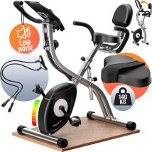 Sportana - Eagle 3 Folding Recumbent Exercise Bike 10 Resistance Levels Hr Sensor
