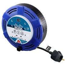 Cassette Cable Reel 8 Metre 4 Socket Thermal Cut-out Blue 13a 240 Volt Mstmct08134r