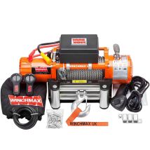 Winchmax - 13,500lb (6,123kg) Original Orange 24v Electric Winch. 26m X 9.5mm Steel Rope. Twin Wireless Remote Controls.