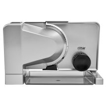 553.045 Serano 5, Affettatrice Elettrica Con Motore In Corrente Continua, Made In Germany, 130 W, Metallo Massiccio, Argento Metallico - Ritter