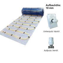 Jollytherm Warmwasser Fußbodenheizung Aquaheat 15 M² - 3 Heizmatten 6,2 X 0,8 M Inkl. Anschlussleitungen - 10050