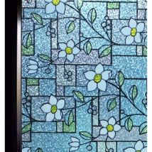 Pellicola Per Finestre Per La Privacy 45×200cm Fiori 3d Decorativi Buona Privacy Anti Uv Anti Calore Pellicola Per Finestre Opaca Per Camera Da Letto 