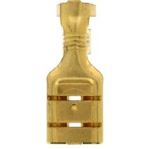 Restagraf Capocorda Piatto Nudo Femmina 9,5 X 12 Mm (2,6 A 6 Mm²) (confezione Da 10 Pezzi), Ottone