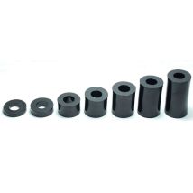 Cyclingcolors - Distanziale In Plastica M6 Per Vite/tubo/rondella, 10mm, Nero, Lotto Di 10