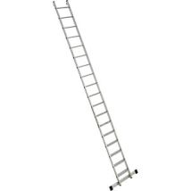 Escalera de mano Euroline – 18 peldaños – Altura de trabajo 5550 mm – Capacidad de carga 150 kg – Anchura 380 mm