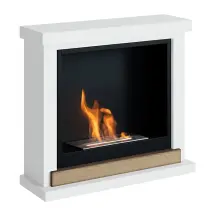 Camino A Bioetanolo Tagu Freeflame Hagen Bianco Dettaglio Legno
