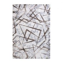 Alfombra De Diseño Geométrico Moderno De Pelo Double Mar001