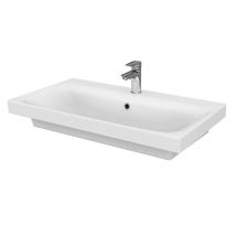 Cersanit Moduo - Waschbecken 80x45 Cm, Mit Überlauf, Hahnloch, Weiß K116-013