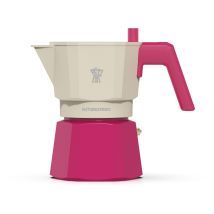 Orion Pezzetti Futurexpress Cafetière Moka Blanc Et Rose 6 Tasses