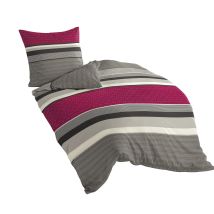 Bierbaum - Set Set Copripiumino Singolo E Federa Di Flanella, Multicolore (mehrfarbig), 135 Cm X 200 Cm