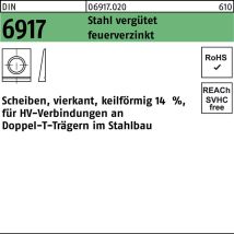 Din 6917 Scheibe Vierkant Keilförmig Für I-träger Stahl C45 23mm Feuerverzinkt