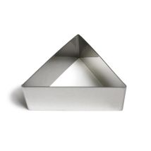 Molde emplatador inoxidable triangular 10 x 4 cm – Acero inoxidable