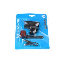 Fahrradleuchten-Set – 70 Lumen – USB Akku – werkzeuglose Montage – M-WAVE