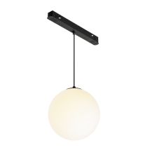 Suspension Rail 1 Phase Boule Verre Noir Led 5w 3000k