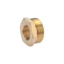 Reducción Hexagonal Tope Exterior M 1' H 1/2 – Latón de alta calidad – Conexión segura para fontanería y calefacción