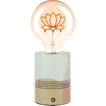 Enceinte Bluetooth Rechargeable Avec Ampoule Led Lotus - Luma - Xxcell - Batterie Lithium-ion 3000 Mah - Usb-c