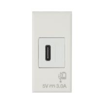 Caricatore Usb Tipo C 3a 1 Modulo Bianco Whitek S44 Ave 446082usbc