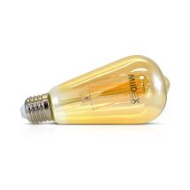 Vision-el - Bombillas De Filamento E27 St64 2700k Blanco C lido - 8w - Acabado Dorado
