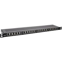 Professionelle Patchpanel Schwarz 24 Ports Rj45