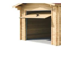 Habrita Porte Basculante Pour Garage Bois - Structure Métallique Avec Bardage Bois - 237,5 X 200 Cm